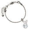 12mm Crystal Rivoli - Clear - Silver Plated Twist Rope Bead Charm Dangle with Mini Year 2026 on a large hole bead bracelet Jewelry Ideas and Examples