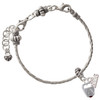 Silver Plated Chinese Take Out Box with Crystal - Silver Plated Twist Rope Bead Charm Dangle with Mini Year 2026 on a large hole bead bracelet Jewelry Ideas and Examples