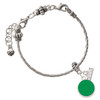 Silver Plated Small Green Enamel Disc - Silver Plated Twist Rope Bead Charm Dangle with Mini Year 2026 on a large hole bead bracelet Jewelry Ideas and Examples