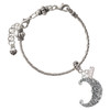 Silver Plated Large Swirl Man in Moon - Silver Plated Twist Rope Bead Charm Dangle with Mini Year 2026 on a large hole bead bracelet Jewelry Ideas and Examples