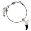 Silver Plated Enamel Black Tooth - Silver Plated Twist Rope Bead Charm Dangle with Mini Year 2026 on a large hole bead bracelet Jewelry Ideas and Examples