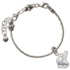 Silver Plated Small ''Daughter'' Heart with Clear Crystal - Silver Plated Twist Rope Bead Charm Dangle with Mini Year 2026 on a large hole bead bracelet Jewelry Ideas and Examples