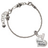 Silver Plated Large ''Grandmother'' Heart with Clear Crystal - Silver Plated Twist Rope Bead Charm Dangle with Mini Year 2026 on a large hole bead bracelet Jewelry Ideas and Examples