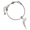 Silver Plated Large Clear Crystal Lightning Bolt - Silver Plated Twist Rope Bead Charm Dangle with Mini Year 2026 on a large hole bead bracelet Jewelry Ideas and Examples