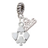 Silver Plated Card Suits - Silver Plated Twist Rope Bead Charm Dangle with Mini Year 2026: Year to Remember Jewelry Gift - Celebrations