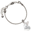 Silver Plated Large I Love You Heart - Silver Plated Twist Rope Bead Charm Dangle with Mini Year 2026 on a large hole bead bracelet Jewelry Ideas and Examples
