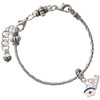 Silver Plated Mini Nurse Hat - Silver Plated Twist Rope Bead Charm Dangle with Mini Year 2026 on a large hole bead bracelet Jewelry Ideas and Examples
