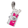 Silver Plated Pink Camera - Silver Plated Twist Rope Bead Charm Dangle with Mini Year 2026: Year to Remember Jewelry Gift - Celebrations