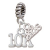Silver Plated 10K - Silver Plated Twist Rope Bead Charm Dangle with Mini Year 2026: Year to Remember Jewelry Gift - Celebrations