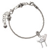 Silver Plated Chai - Silver Plated Twist Rope Bead Charm Dangle with Mini Year 2026 on a large hole bead bracelet Jewelry Ideas and Examples