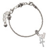 Silver Plated Small Ankh - Silver Plated Twist Rope Bead Charm Dangle with Mini Year 2026 on a large hole bead bracelet Jewelry Ideas and Examples