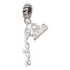 Silver Plated Small hope Script - Silver Plated Twist Rope Bead Charm Dangle with Mini Year 2026: Year to Remember Jewelry Gift - Celebrations
