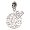Silver Plated Tree of Life Cutout - Silver Plated Twist Rope Bead Charm Dangle with Mini Year 2026: Year to Remember Jewelry Gift - Celebrations