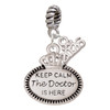Silver Plated Keep Calm The Doctor is Here - Silver Plated Twist Rope Bead Charm Dangle with Mini Year 2026: Year to Remember Jewelry Gift - Celebrations
