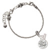 Silver Plated I Love You to the Moon and Back - Silver Plated Twist Rope Bead Charm Dangle with Mini Year 2026 on a large hole bead bracelet Jewelry Ideas and Examples