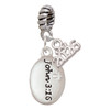 Silver Plated Bible Verse John 3:16 - Silver Plated Twist Rope Bead Charm Dangle with Mini Year 2026: Year to Remember Jewelry Gift - Celebrations