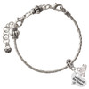 Silver Plated Small Mother of the Groom Heart - Silver Plated Twist Rope Bead Charm Dangle with Mini Year 2026 on a large hole bead bracelet Jewelry Ideas and Examples