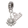 Silver Plated Mini Lotus - Silver Plated Twist Rope Bead Charm Dangle with Mini Year 2026: Year to Remember Jewelry Gift - Celebrations