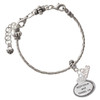 Silver Plated Keep Calm and Travel On - Silver Plated Twist Rope Bead Charm Dangle with Mini Year 2026 on a large hole bead bracelet Jewelry Ideas and Examples