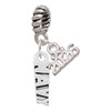 Navy - Silver Plated Twist Rope Bead Charm Dangle with Mini Year 2026: Year to Remember Jewelry Gift - Celebrations