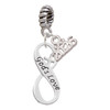 God's Love Infinity Sign - Silver Plated Twist Rope Bead Charm Dangle with Mini Year 2026: Year to Remember Jewelry Gift - Celebrations