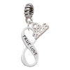 True Love Infinity Sign - Silver Plated Twist Rope Bead Charm Dangle with Mini Year 2026: Year to Remember Jewelry Gift - Celebrations