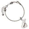 Silver Plated Script Mom Heart - Silver Plated Twist Rope Bead Charm Dangle with Mini Year 2026 on a large hole bead bracelet Jewelry Ideas and Examples