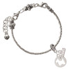Silver Plated Scottie Dog Silhouette - Silver Plated Twist Rope Bead Charm Dangle with Mini Year 2026 on a large hole bead bracelet Jewelry Ideas and Examples