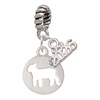 Silver Plated Lamb Silhouette - Silver Plated Twist Rope Bead Charm Dangle with Mini Year 2026: Year to Remember Jewelry Gift - Celebrations