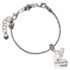 Silver Plated Large True Love Waits Heart - Silver Plated Twist Rope Bead Charm Dangle with Mini Year 2026 on a large hole bead bracelet Jewelry Ideas and Examples