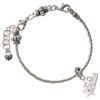 Silver Plated Hexagram Star - Silver Plated Twist Rope Bead Charm Dangle with Mini Year 2026 on a large hole bead bracelet Jewelry Ideas and Examples