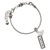 Silver Plated Let It Go - Silver Plated Twist Rope Bead Charm Dangle with Mini Year 2026 on a large hole bead bracelet Jewelry Ideas and Examples
