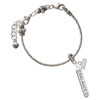 Silver Plated Balance Bar - Silver Plated Twist Rope Bead Charm Dangle with Mini Year 2026 on a large hole bead bracelet Jewelry Ideas and Examples