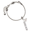 Silver Plated Spin On Bar - Silver Plated Twist Rope Bead Charm Dangle with Mini Year 2026 on a large hole bead bracelet Jewelry Ideas and Examples