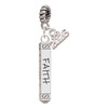 Believe Faith Prayer Hope Bar - Silver Plated Twist Rope Bead Charm Dangle with Mini Year 2026: Year to Remember Jewelry Gift - Celebrations
