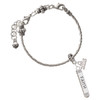 Believe Faith Prayer Hope Bar - Silver Plated Twist Rope Bead Charm Dangle with Mini Year 2026 on a large hole bead bracelet Jewelry Ideas and Examples