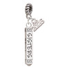 Sisters Best Friends Forever Bar - Silver Plated Twist Rope Bead Charm Dangle with Mini Year 2026: Year to Remember Jewelry Gift - Celebrations