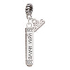 Silver Plated Live the Life You Have Imagined Bar - Silver Plated Twist Rope Bead Charm Dangle with Mini Year 2026: Year to Remember Jewelry Gift - Celebrations