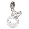 Silver Plated Elephant Silhouette - Silver Plated Twist Rope Bead Charm Dangle with Mini Year 2026: Year to Remember Jewelry Gift - Celebrations