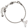 Silver Plated Mini Hamsa Hand - Silver Plated Twist Rope Bead Charm Dangle with Mini Year 2026 on a large hole bead bracelet Jewelry Ideas and Examples