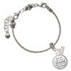 Silver Plated Domed You are more Loved - Silver Plated Twist Rope Bead Charm Dangle with Mini Year 2026 on a large hole bead bracelet Jewelry Ideas and Examples