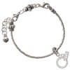 Silver Plated Passionate Fearless Strong Infinity Ring - Silver Plated Twist Rope Bead Charm Dangle with Mini Year 2026 on a large hole bead bracelet Jewelry Ideas and Examples