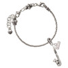 Silver Plated Saxophone - Silver Plated Twist Rope Bead Charm Dangle with Mini Year 2026 on a large hole bead bracelet Jewelry Ideas and Examples