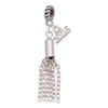 Silver Plated Small Tassel - Silver Plated Twist Rope Bead Charm Dangle with Mini Year 2026: Year to Remember Jewelry Gift - Celebrations