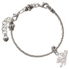 Silver Plated Cat with Yarn - Silver Plated Twist Rope Bead Charm Dangle with Mini Year 2026 on a large hole bead bracelet Jewelry Ideas and Examples