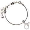Silver Plated Mom Eternity Ring - Silver Plated Twist Rope Bead Charm Dangle with Mini Year 2026 on a large hole bead bracelet Jewelry Ideas and Examples