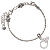 Silver Plated Corinthians 13:4 Eternity Ring - Silver Plated Twist Rope Bead Charm Dangle with Mini Year 2026 on a large hole bead bracelet Jewelry Ideas and Examples