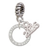 Silver Plated Matthew 5:4 Eternity Ring - Silver Plated Twist Rope Bead Charm Dangle with Mini Year 2026: Year to Remember Jewelry Gift - Celebrations