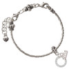 Silver Plated Psalm 46:10 Eternity Ring - Silver Plated Twist Rope Bead Charm Dangle with Mini Year 2026 on a large hole bead bracelet Jewelry Ideas and Examples
