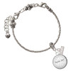 Silver Plated Domed Psalm 23:1 - Silver Plated Twist Rope Bead Charm Dangle with Mini Year 2026 on a large hole bead bracelet Jewelry Ideas and Examples